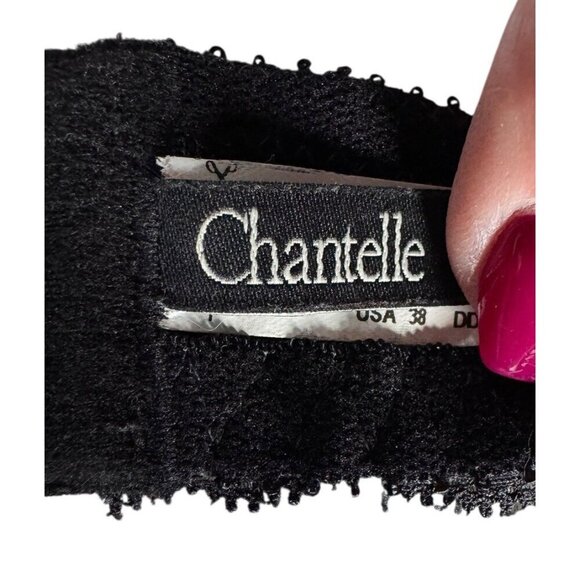 Chantelle Woman's Sz 38DD Black Rive Gauche Bra Underwire Double Straps Sexy - Picture 6 of 11